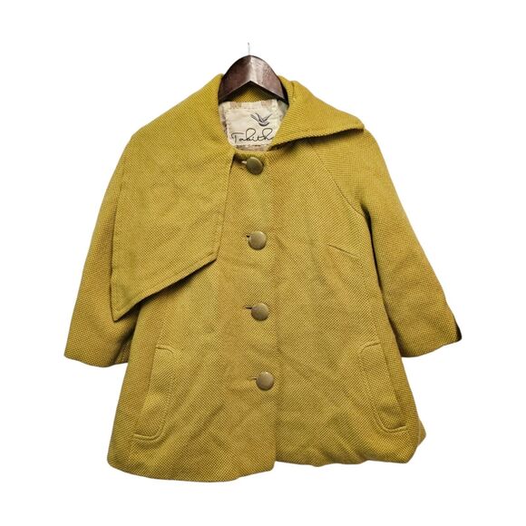 TABITHA Anthropologie Womens Size S Mustard Yellow Wool blend‎ Blazer Jacket - Picture 1 of 4